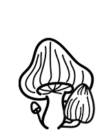 Monetization mushroom: a dollar sign rises from the mushroom like a spore
